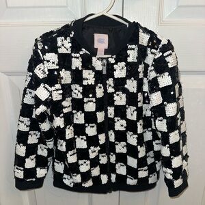 More Than Magic Black and White Sequin Jacket